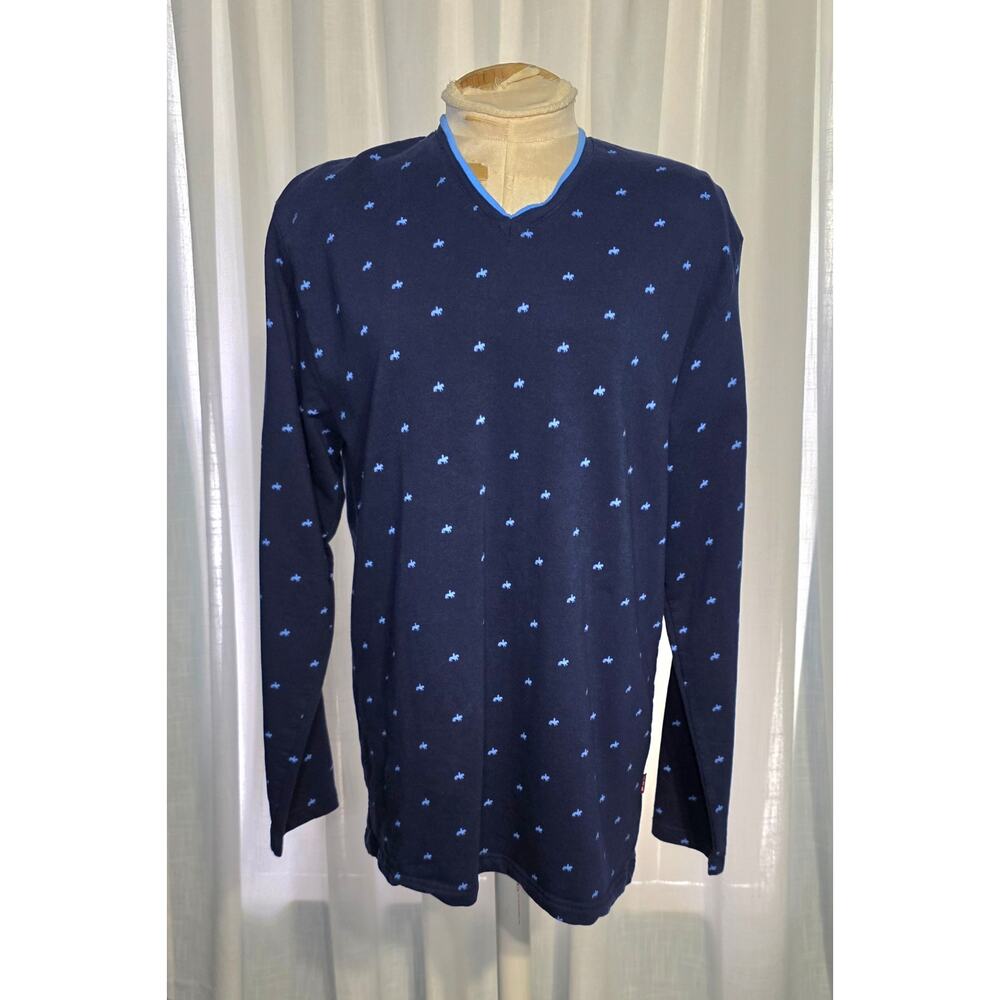 Jil De‎ France Horse Print Top Long Sleeve Cotton Size Medium
